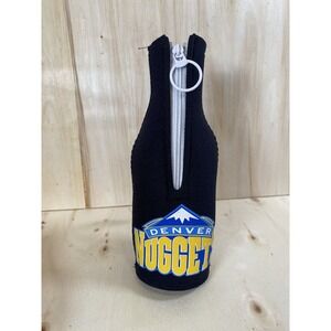 Denver‎ Nuggets NBA Basketball Team Bottle Cooler Beer Koozie Zip up NWT